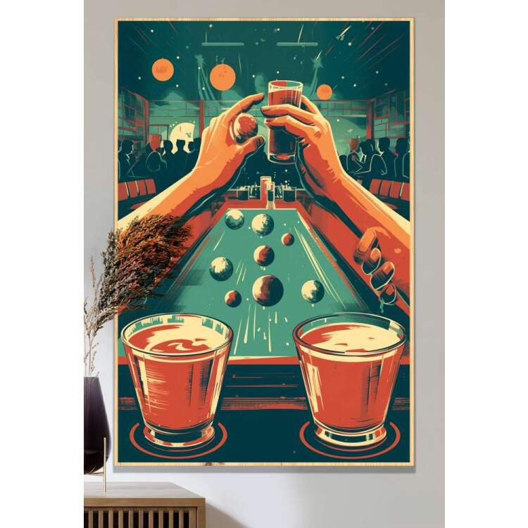 Quadro Decorativo Cerveja e Jogos