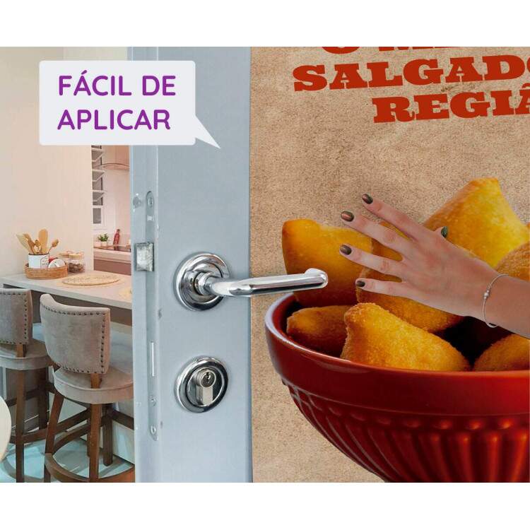 Adesivo de Porta para Pastelaria o Melhor Salgado da Regio