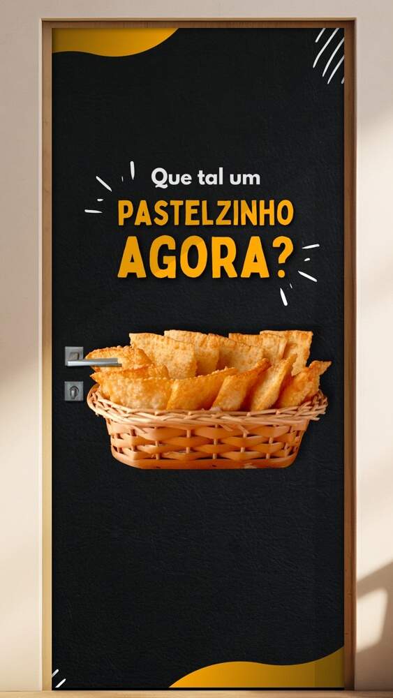 Adesivo de Porta para Pastelaria Que Tal um Pastelzinho