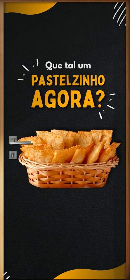 Adesivo de Porta para Pastelaria Que Tal um Pastelzinho