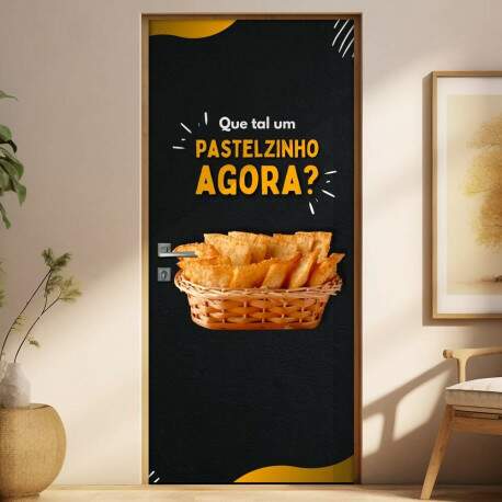Adesivo de Porta para Pastelaria Que Tal um Pastelzinho