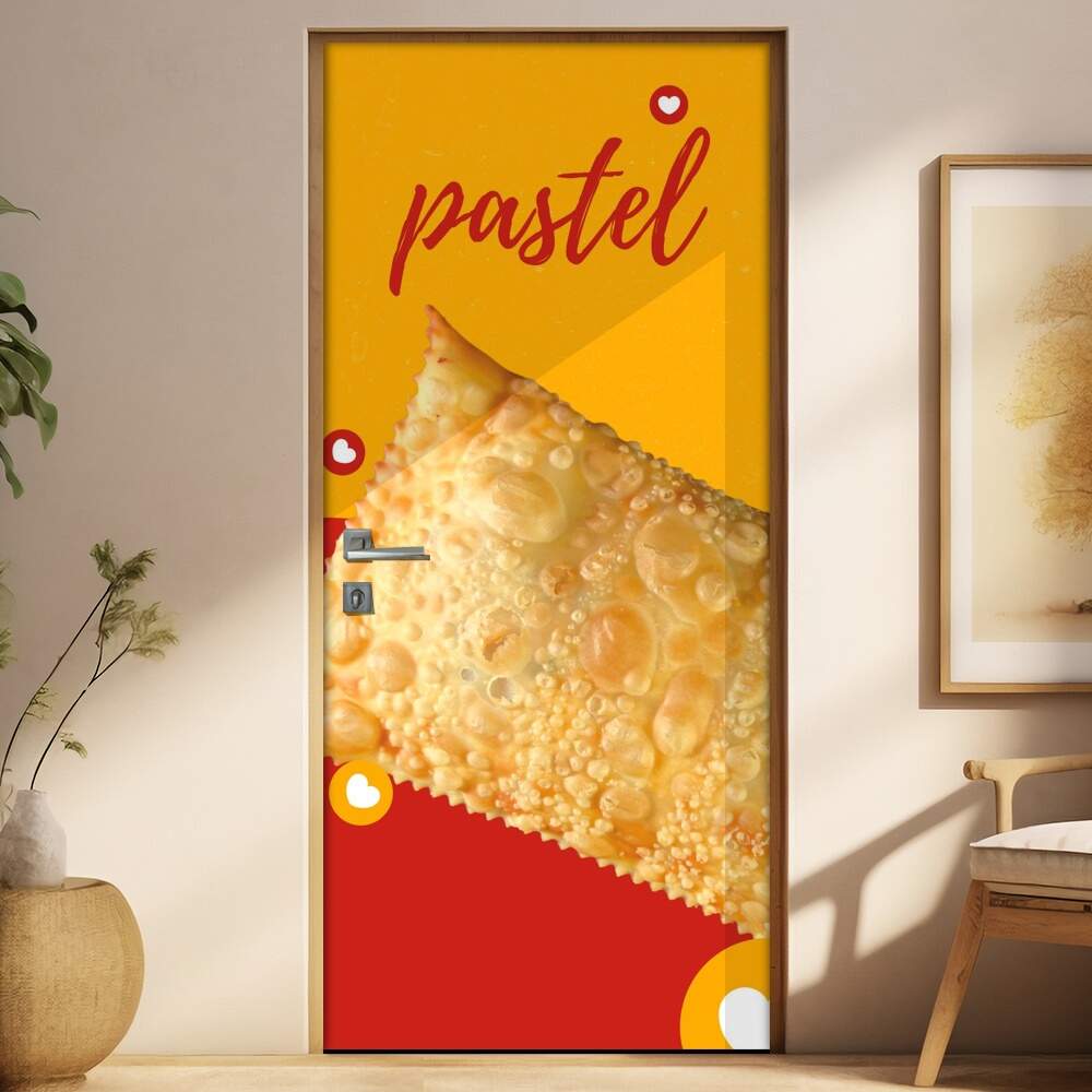 Adesivo de Porta para Pastelaria Pastel