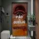 Adesivo de Porta para Padarias P�o de Queijo