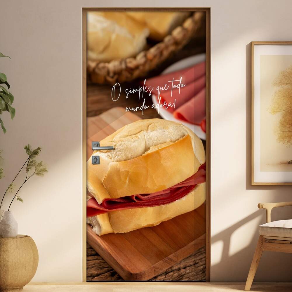 Adesivo de Porta para Padarias Po Simples que Todos Adora