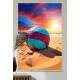 Quadro Decorativo Bola de V�lei na Praia