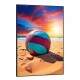 Quadro Decorativo Bola de V�lei na Praia