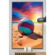 Quadro Decorativo Bola de V�lei na Praia