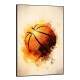 Quadro Decorativo Bola de Basquete com efeito Aquarela