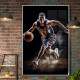 Quadro Decorativo Jogador de Basquete Correndo