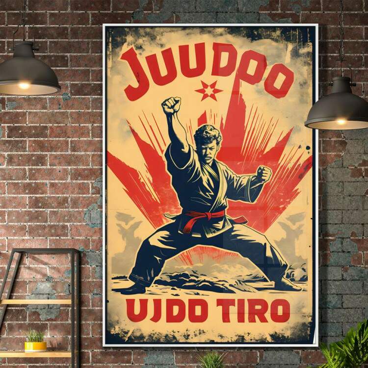 Quadro Decorativo Lutador de Jud