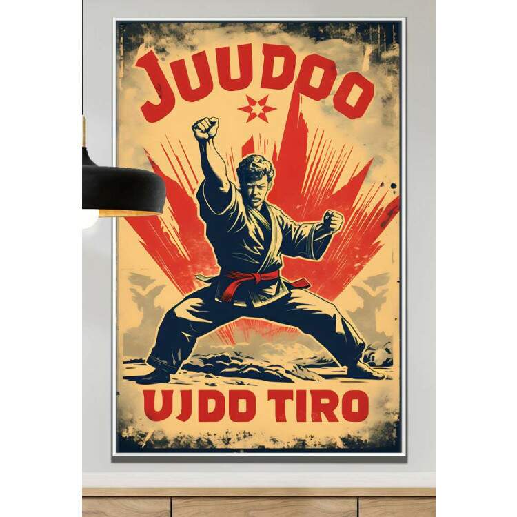 Quadro Decorativo Lutador de Jud