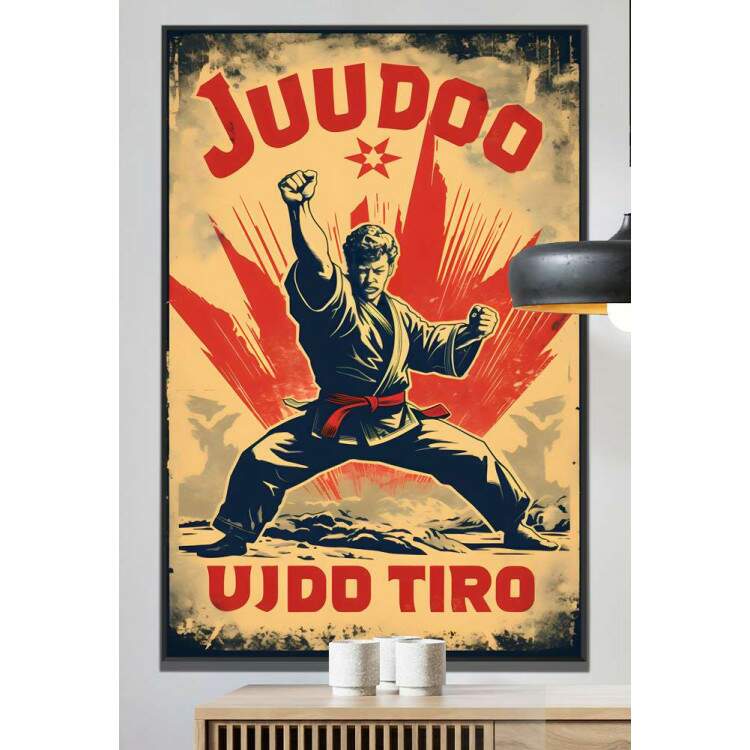 Quadro Decorativo Lutador de Jud