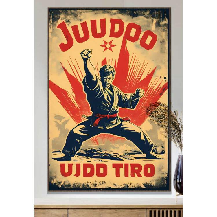 Quadro Decorativo Lutador de Jud
