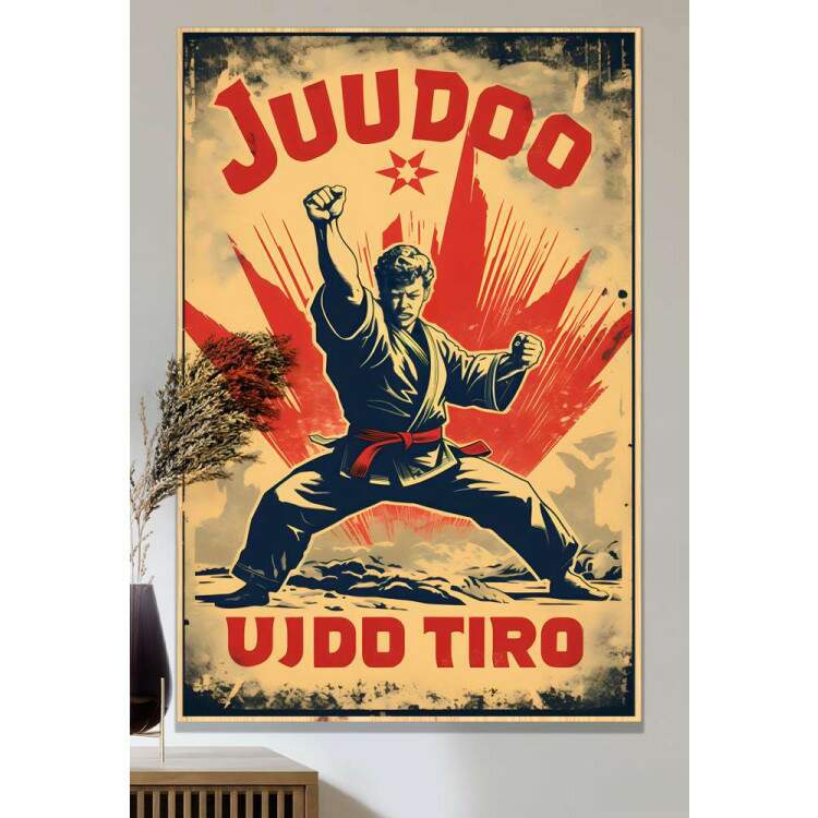 Quadro Decorativo Lutador de Jud