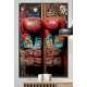 Quadro Decorativo Luvas de Boxe com efeitos Escritos