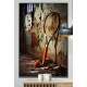 Quadro Decorativo Raquete de T�nis ao Lado de Uma Parede