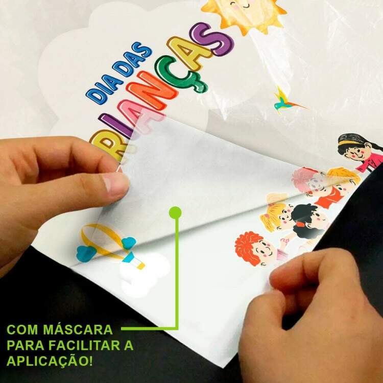 Adesivo de Parede Para Vitrine Dia Das Crianas Cirandinha