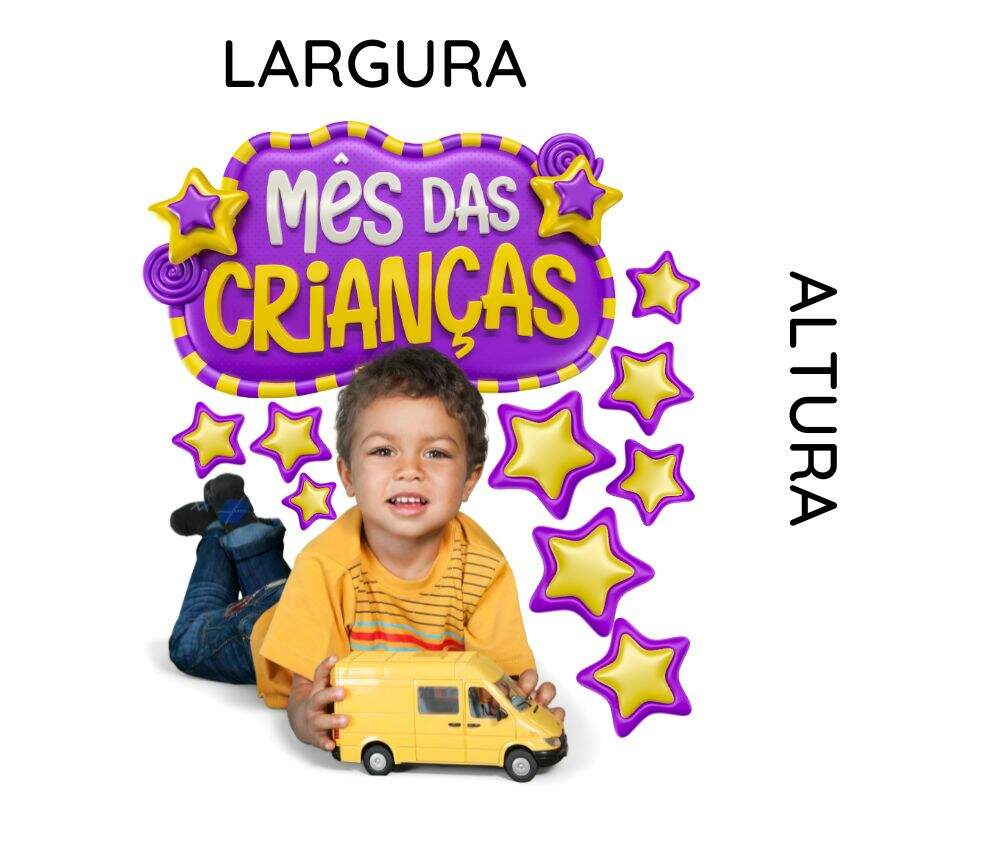 Adesivo de Parede Para Vitrine Dia Das Crian�as Menino com Carrinho