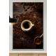 Quadro Decorativo X�cara de Caf� Com Gr�os Torrados