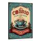 Quadro Decorativo X�cara de Caf� Retr� com Gr�os 4
