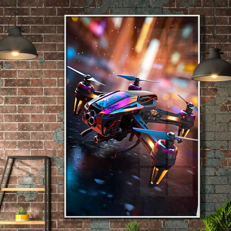 Quadro Decorativo Drone Voando