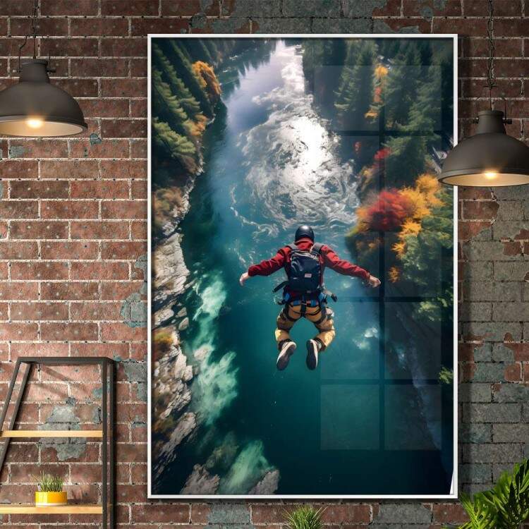 Quadro Decorativo Esportes Salto de Paraquedas