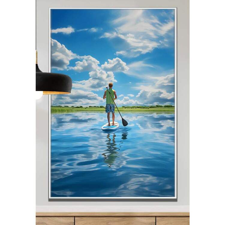 Quadro Decorativo Prancha de Surf Com Remo