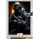Quadro Decorativo Soldado com Arma