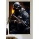 Quadro Decorativo Soldado com Arma