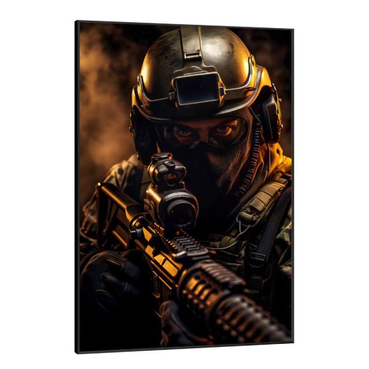 Quadro Decorativo Soldado com Arma 3