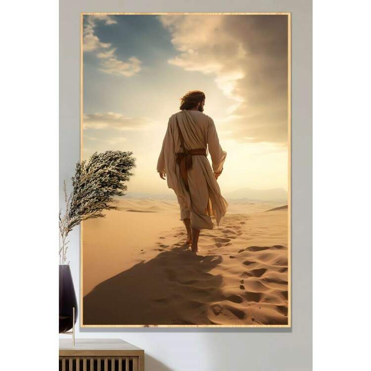 Quadro Decorativo Jesus Cristo Andando no Deserto