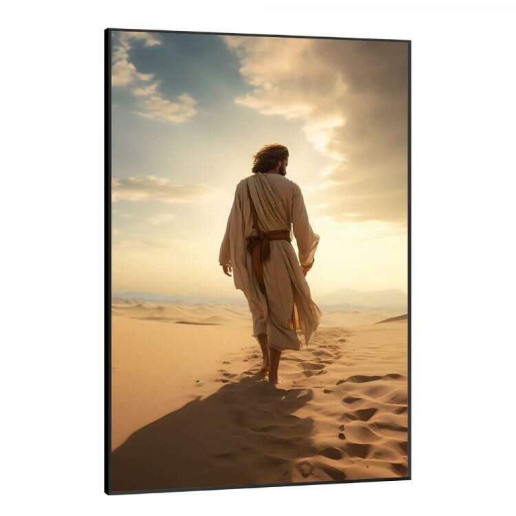 Quadro Decorativo Jesus Cristo Andando no Deserto