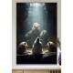 Quadro Decorativo Jesus Cristo e Le�es Sendo Iluminados