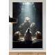 Quadro Decorativo Jesus Cristo e Le�es Sendo Iluminados