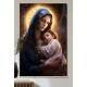 Quadro Decorativo Nossa Senhora da Abadia Iluminada com Menino Jesus