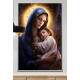 Quadro Decorativo Nossa Senhora da Abadia Iluminada com Menino Jesus