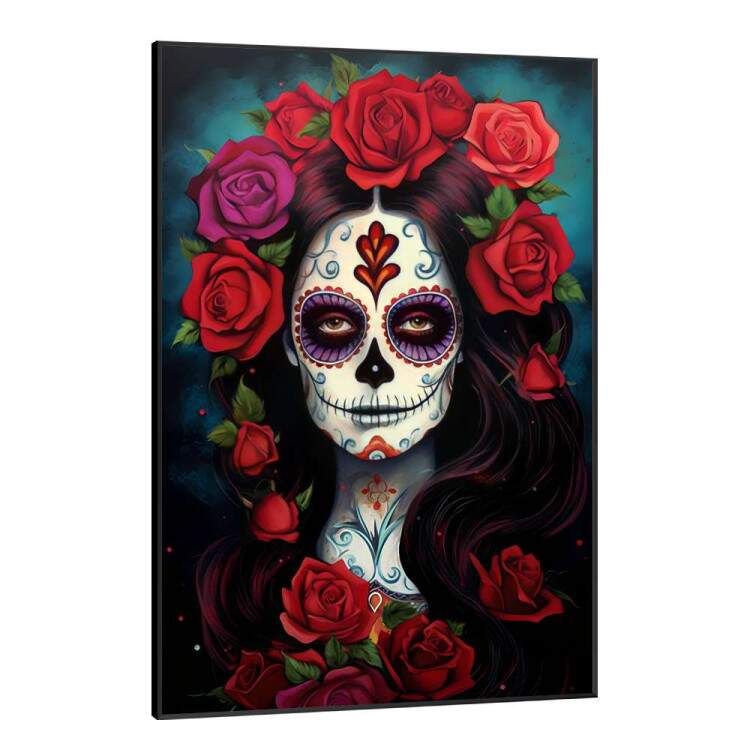 Quadro Decorativo Caveira Mexicana Arte Encantadora