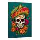 Quadro Decorativo Caveira Mexicana Com Chap�u de Nachos