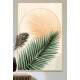 Quadro Decorativo Folha de Palmeira Tons de Laranja Pastel Boho