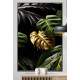 Quadro Decorativo Folhas de Monstera Dourada com Gotas de �gua