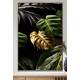 Quadro Decorativo Folhas de Monstera Dourada com Gotas de �gua