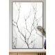 Quadro Decorativo Galho Com Folhas Secas Com Fundo Emba�ado