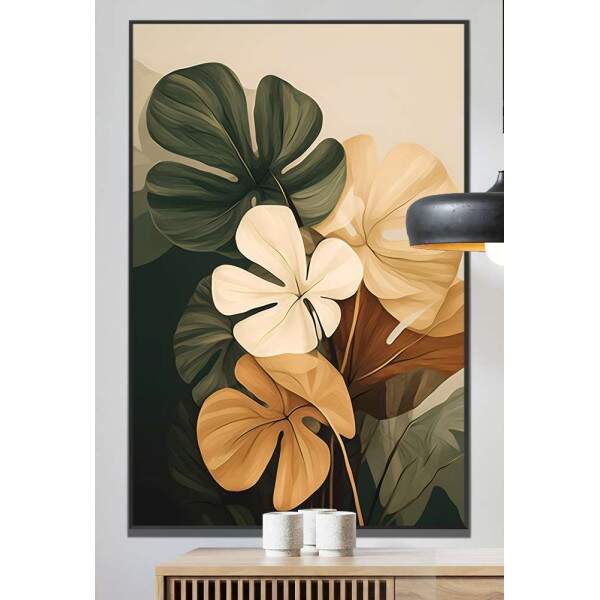 Quadro Decorativo Plantas Em Tons Pastis