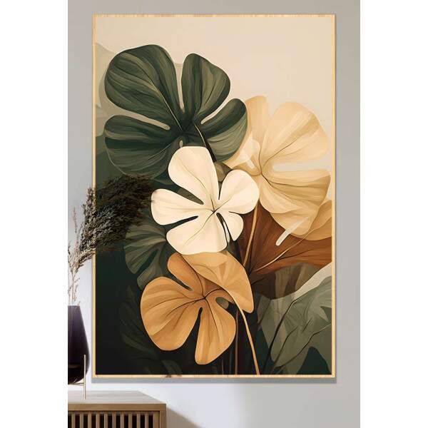 Quadro Decorativo Plantas Em Tons Pastis