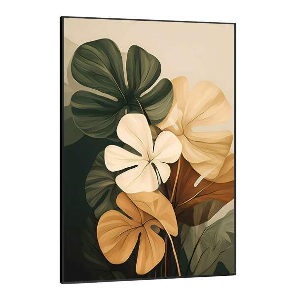 Quadro Decorativo Plantas Em Tons Pastis