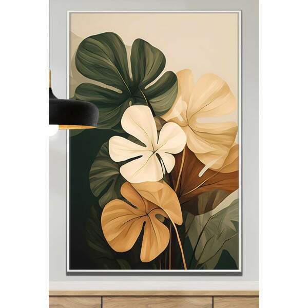 Quadro Decorativo Plantas Em Tons Pastis