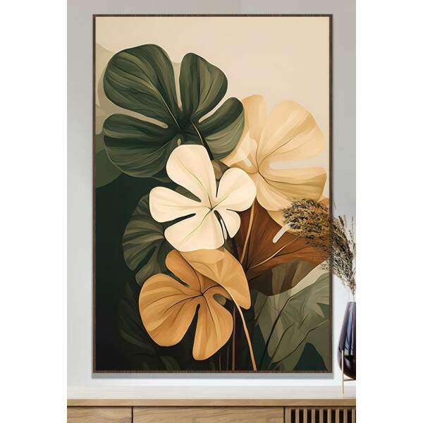 Quadro Decorativo Plantas Em Tons Pastis