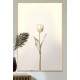 Quadro Decorativo Tulipa com Caule Dourado e Flores Brancas