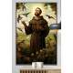 Quadro Decorativo Santo Ant�nio com Fundo de Natureza