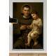 Quadro Decorativo Santo Ant�nio com Crian�a no Colo